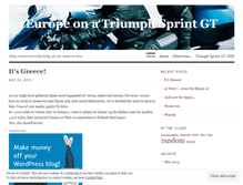 Tablet Screenshot of eurosprintgt.wordpress.com