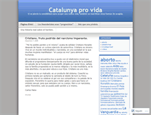 Tablet Screenshot of catalunyaprovida.wordpress.com