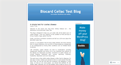 Desktop Screenshot of biocardceliactest.wordpress.com