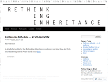 Tablet Screenshot of inheritanceconference.wordpress.com