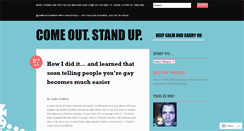 Desktop Screenshot of comeoutstandup.wordpress.com