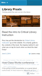 Mobile Screenshot of librarypraxis.wordpress.com