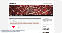 Desktop Screenshot of hamsasya.wordpress.com