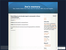 Tablet Screenshot of joesmemory.wordpress.com