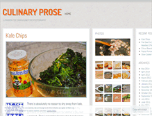 Tablet Screenshot of culinaryprose.wordpress.com