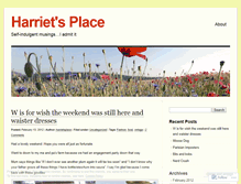 Tablet Screenshot of harrietsplace.wordpress.com