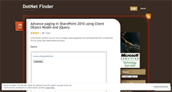 Desktop Screenshot of dotnetfinder.wordpress.com