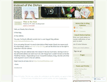Tablet Screenshot of insteadofthedishes.wordpress.com