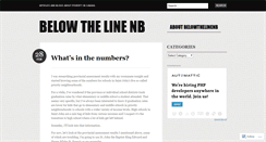 Desktop Screenshot of belowthelinenb.wordpress.com