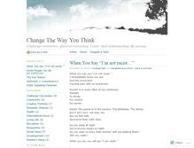 Tablet Screenshot of changethewayyouthink.wordpress.com