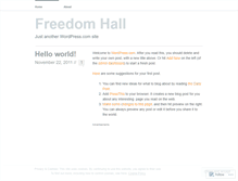 Tablet Screenshot of fr33domhall.wordpress.com
