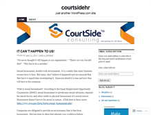 Tablet Screenshot of courtsidehr.wordpress.com