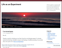 Tablet Screenshot of lifeasanexperiment.wordpress.com