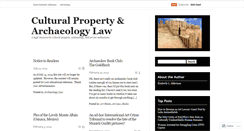 Desktop Screenshot of culturalpropertylaw.wordpress.com