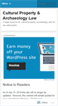 Mobile Screenshot of culturalpropertylaw.wordpress.com
