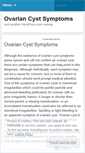 Mobile Screenshot of ovariansymptoms.wordpress.com