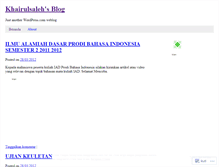 Tablet Screenshot of khairulsaleh.wordpress.com