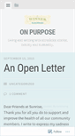 Mobile Screenshot of onpurpose.wordpress.com