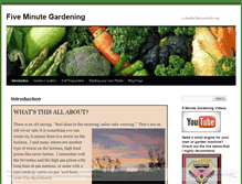 Tablet Screenshot of fiveminutegardening.wordpress.com