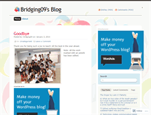 Tablet Screenshot of bridging09.wordpress.com