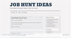 Desktop Screenshot of jobhuntideas.wordpress.com