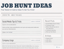 Tablet Screenshot of jobhuntideas.wordpress.com