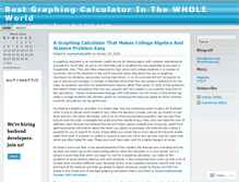 Tablet Screenshot of bestgraphingcalculator.wordpress.com