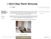 Tablet Screenshot of dontstaythere.wordpress.com