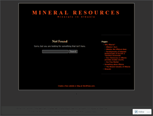 Tablet Screenshot of mineralresourses.wordpress.com