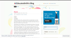 Desktop Screenshot of educatedinlife.wordpress.com