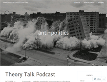 Tablet Screenshot of anarchistwithoutcontent.wordpress.com