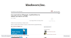 Desktop Screenshot of klockworx.wordpress.com