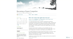 Desktop Screenshot of becomingafigurecompetitor.wordpress.com