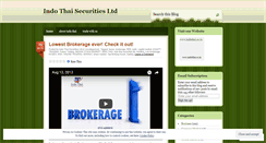 Desktop Screenshot of indothaisecurities.wordpress.com