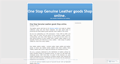 Desktop Screenshot of genuineleathershop.wordpress.com