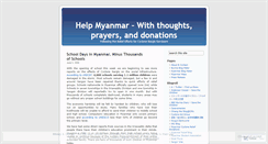 Desktop Screenshot of helpmyanmar.wordpress.com