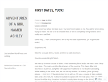 Tablet Screenshot of agirlnamedashley.wordpress.com
