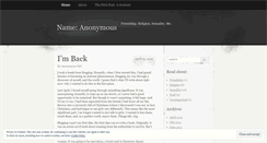 Desktop Screenshot of himynameisanonymous.wordpress.com