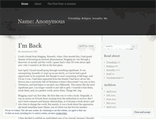 Tablet Screenshot of himynameisanonymous.wordpress.com