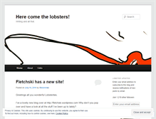 Tablet Screenshot of herecomethelobsters.wordpress.com