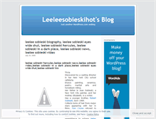 Tablet Screenshot of leeleesobieskihot.wordpress.com