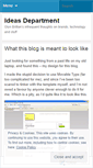 Mobile Screenshot of ideasdepartment.wordpress.com