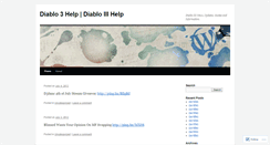 Desktop Screenshot of diablo3help.wordpress.com