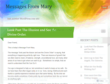 Tablet Screenshot of messagesfrommary.wordpress.com