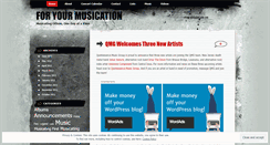 Desktop Screenshot of foryourmusication.wordpress.com