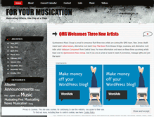 Tablet Screenshot of foryourmusication.wordpress.com