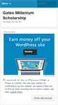 Mobile Screenshot of gatesmilleniumscholarship.wordpress.com