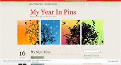 Desktop Screenshot of myyearinpins.wordpress.com