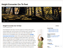Tablet Screenshot of heightconvertercmtofeet.wordpress.com