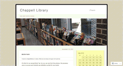 Desktop Screenshot of chappelllibrary.wordpress.com